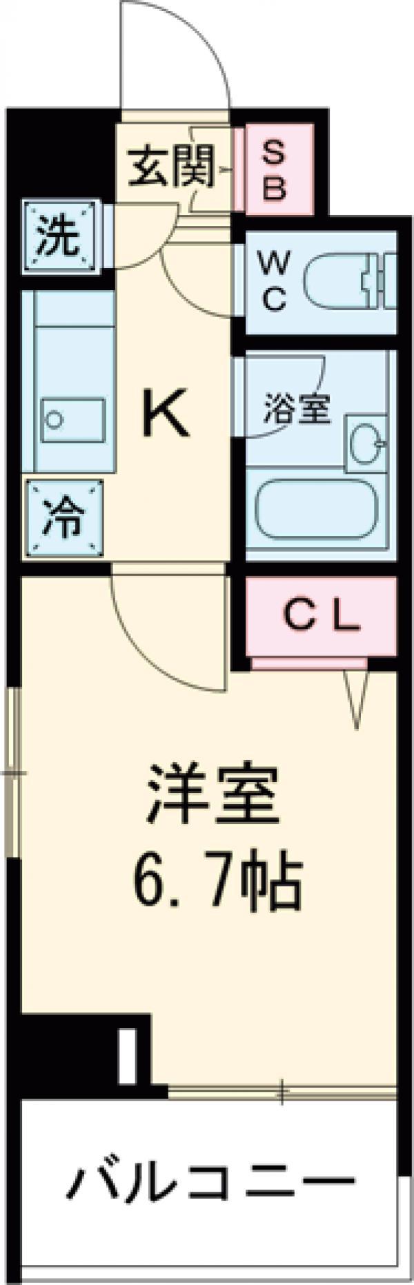 HF早稲田レジデンス(1K/3階)の間取り写真