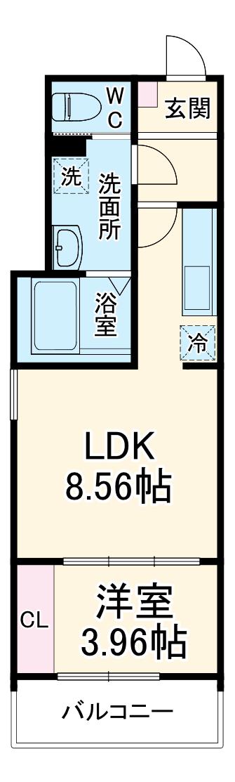GRADUS桶川Ⅲ(1LDK/1階)の間取り写真