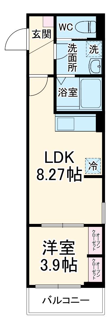 GRADUS桶川Ⅲ(1LDK/2階)の間取り写真