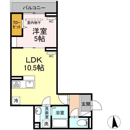 セレスティア扇Ⅰ(1LDK/3階)の間取り写真