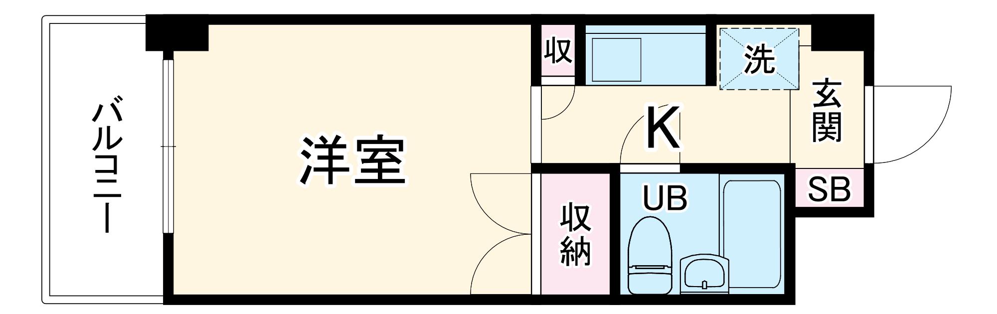 モナークマンション武蔵新城第2(1K/2階)の間取り写真