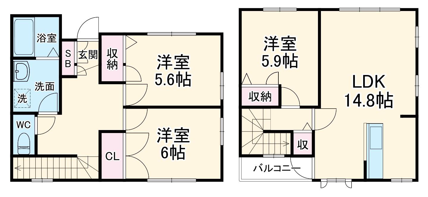 プレミア凛樹(3LDK/1階)の間取り写真
