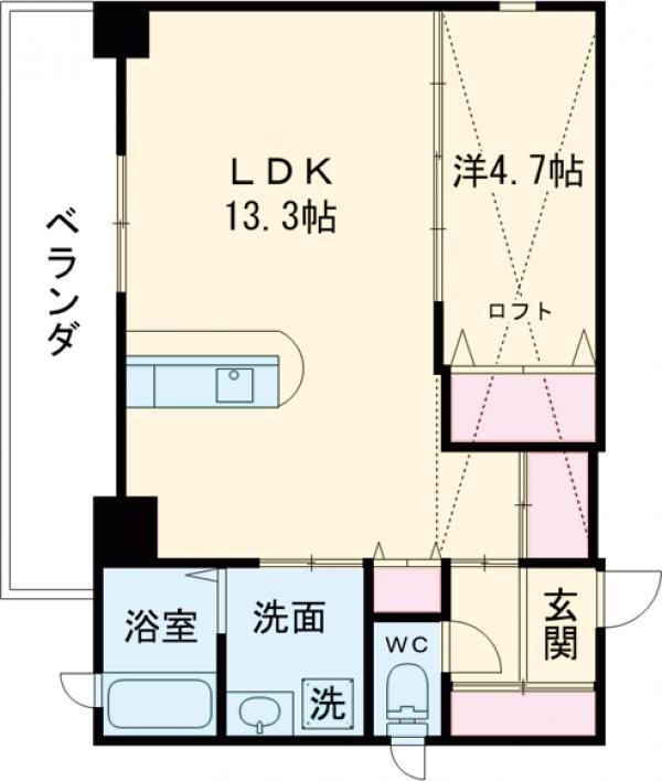 フローレンスK(1LDK/2階)の間取り写真