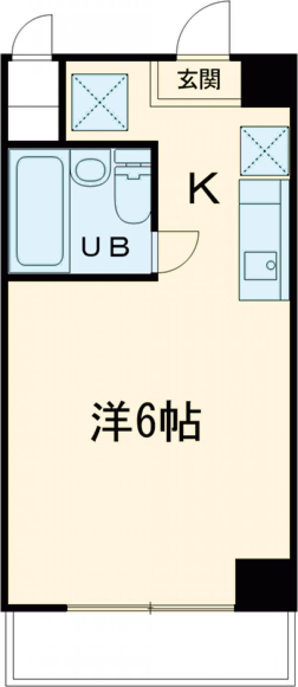 メゾンド経堂(ワンルーム/2階)の間取り写真