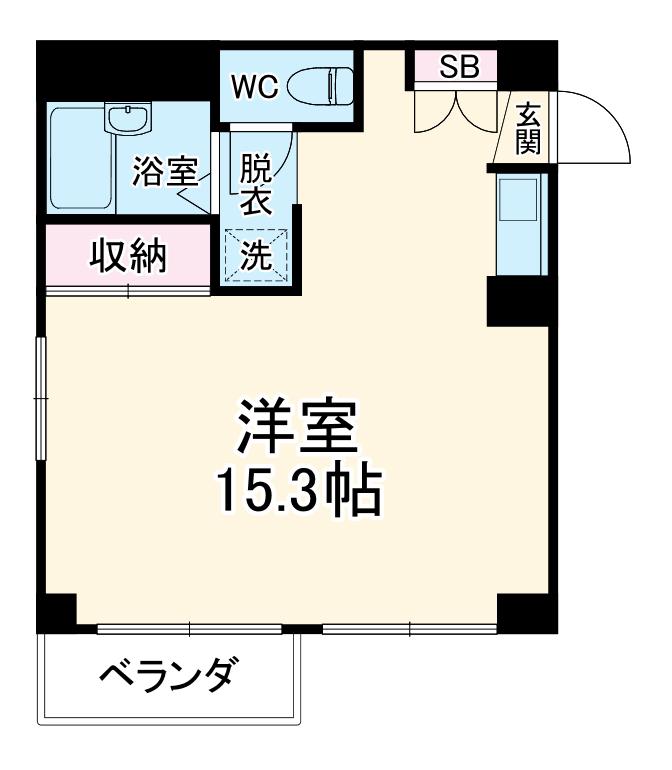 KOシティ5(ワンルーム/3階)の間取り写真
