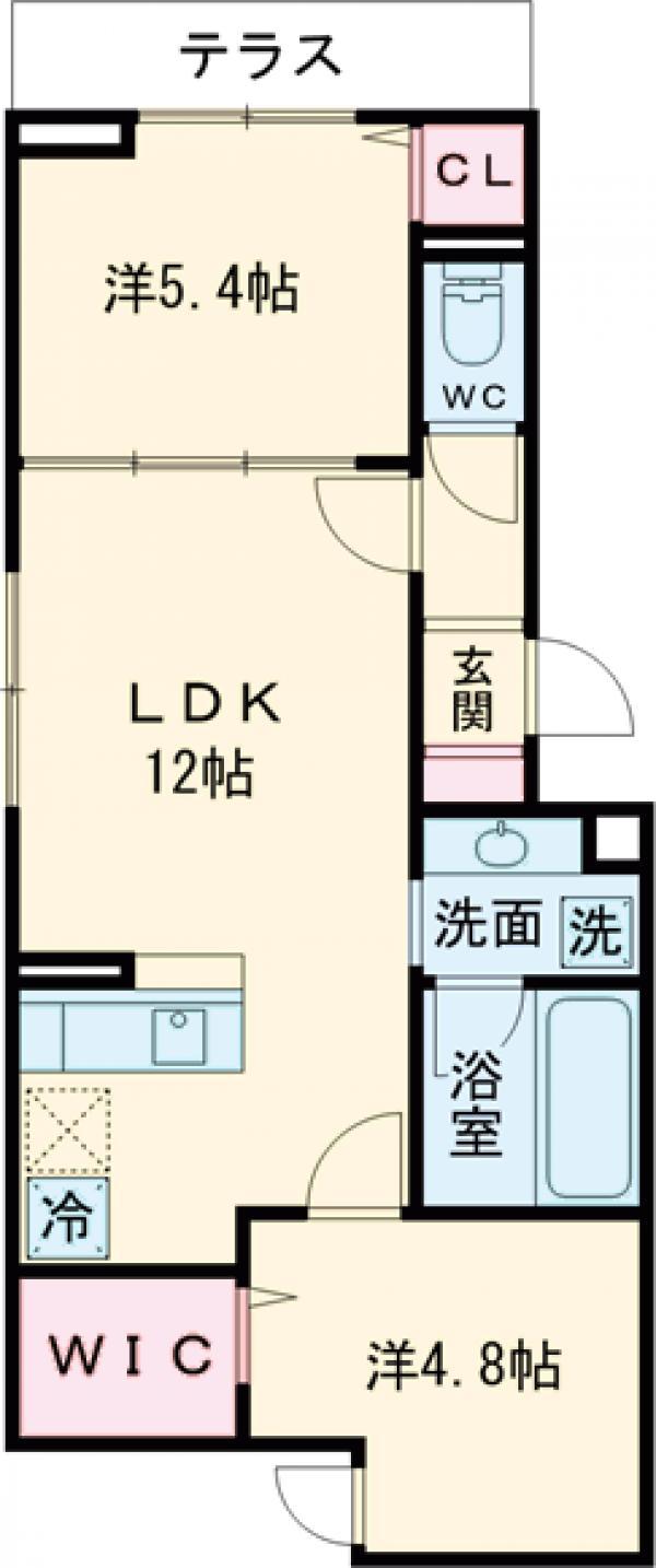 PRECIOUS深大寺東町(2LDK/1階)の間取り写真