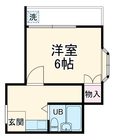 五香ビレッジ(1K/2階)の間取り写真