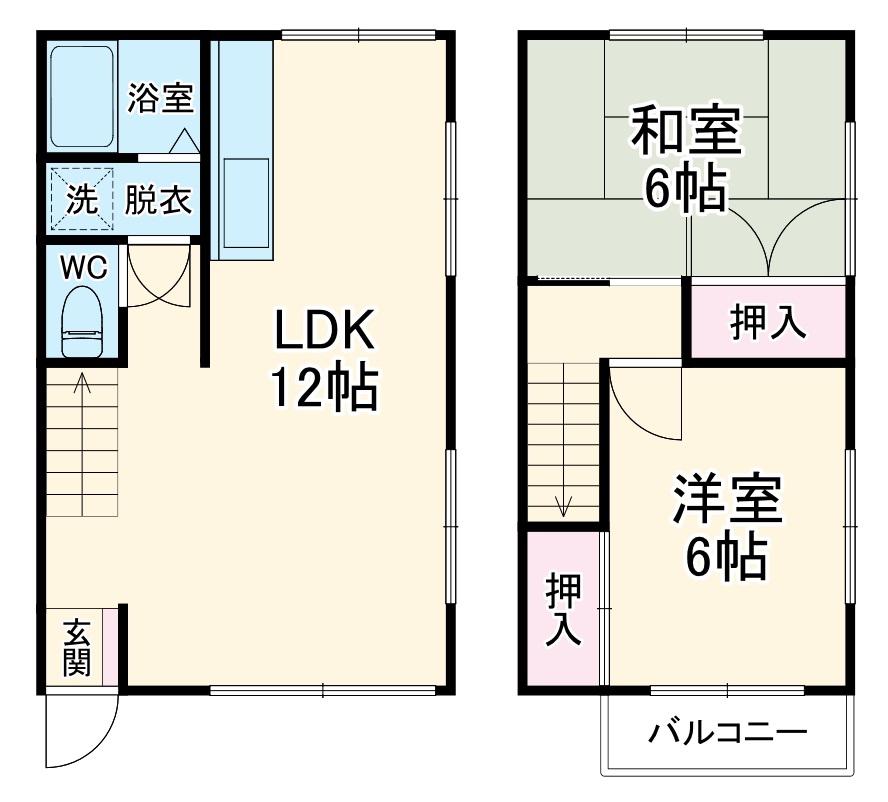磯崎ハイツ(2LDK)の間取り写真