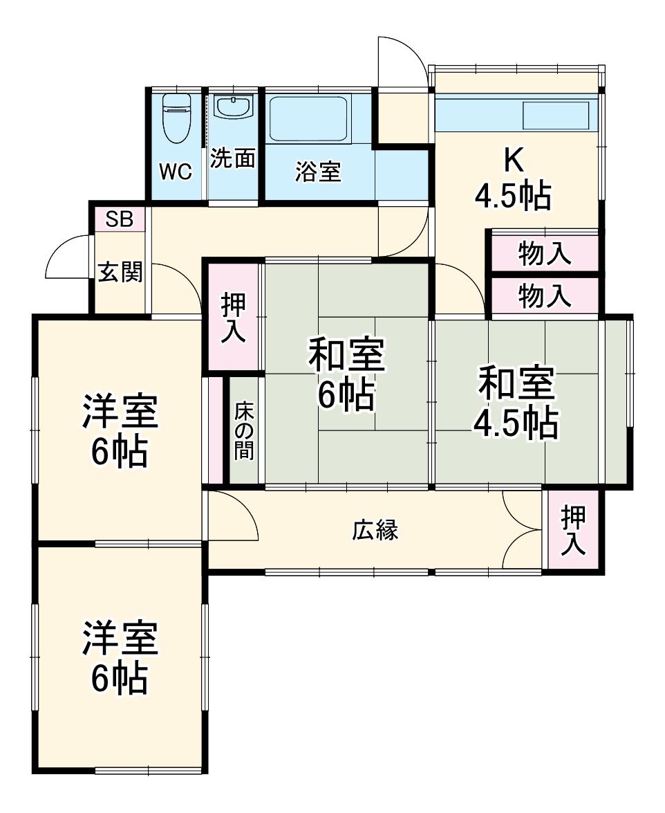東海道本線 茅ケ崎駅 徒歩11分 1階建 築62年(4DK)の間取り写真