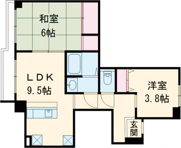 シティポート瑞江2(2LDK/2階)の間取り写真