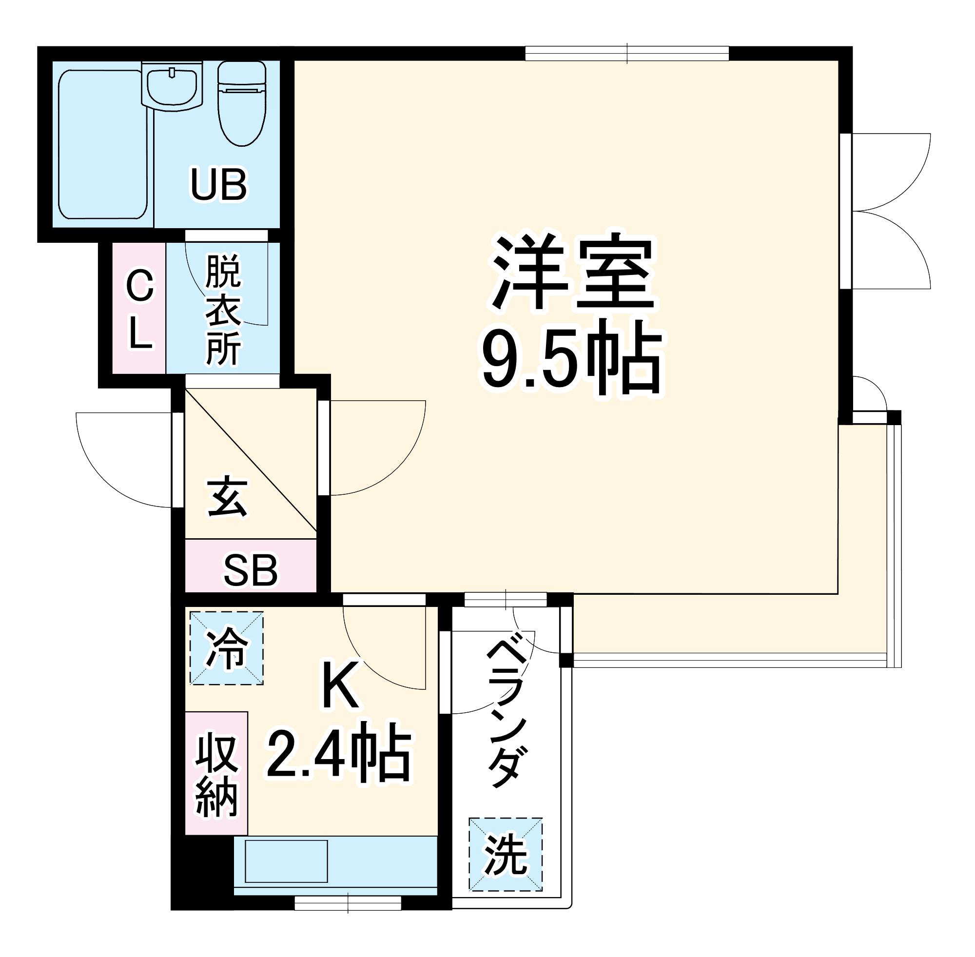 レルネ光が丘(1K/3階)の間取り写真