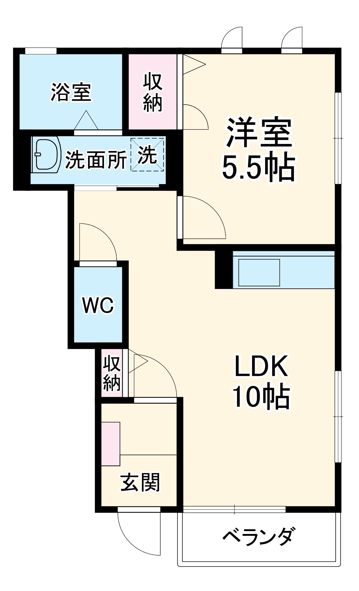 センチュリーハイムⅤ(1LDK/1階)の間取り写真