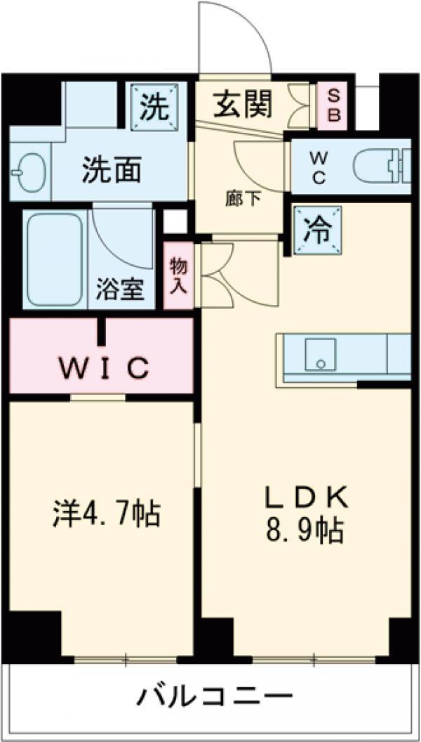 メインステージ東武練馬(1LDK/4階)の間取り写真