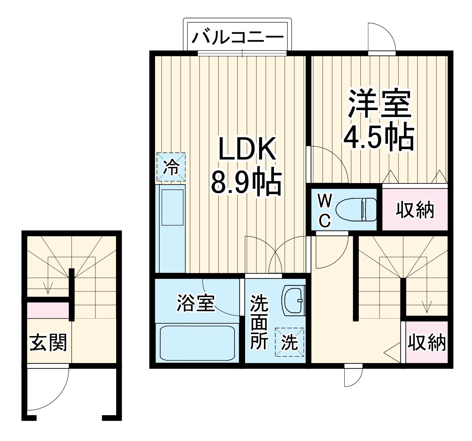 KUKKULA KURIYA(1LDK/2階)の間取り写真