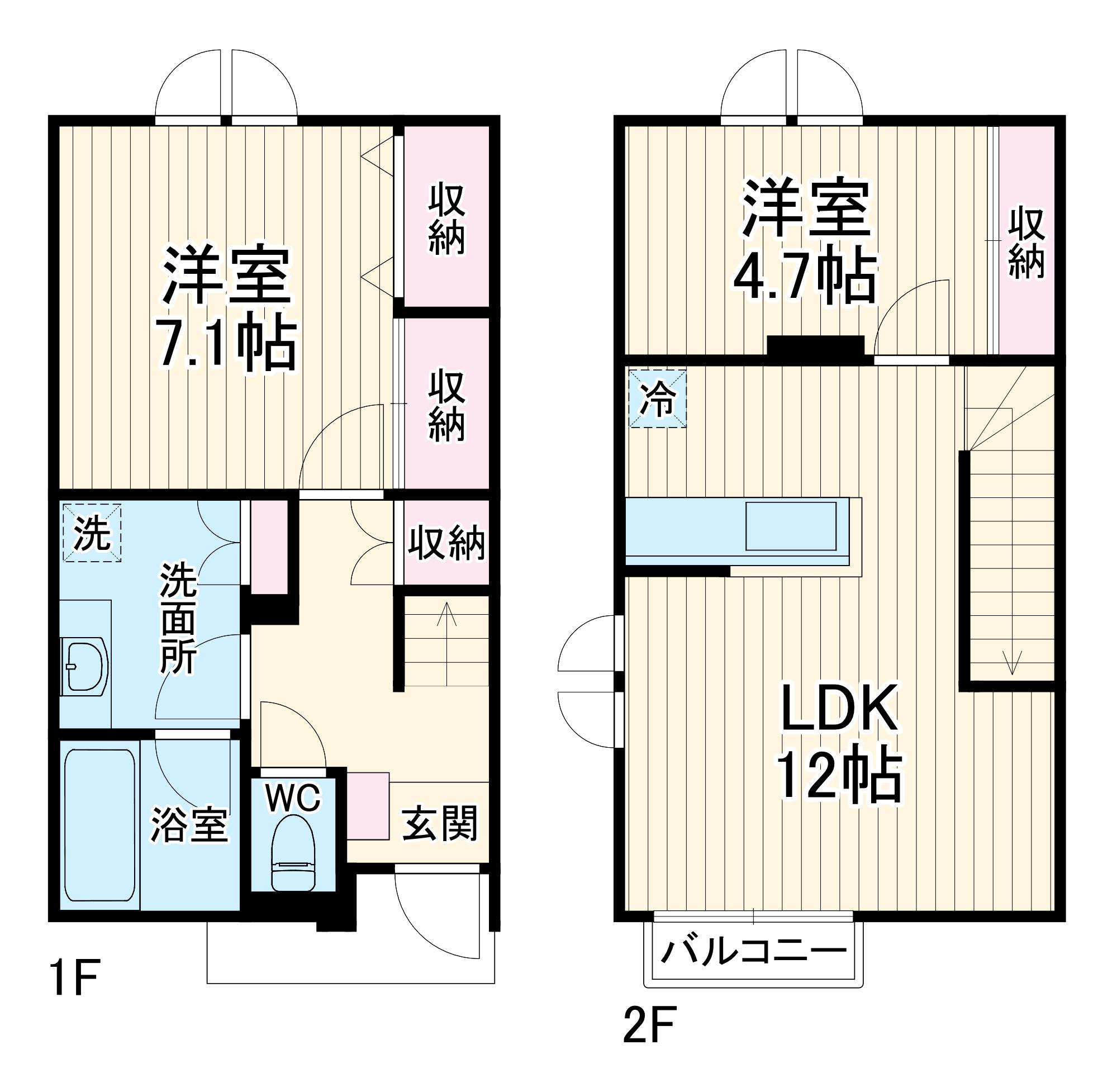 KUKKULA KURIYA(2LDK/1階)の間取り写真