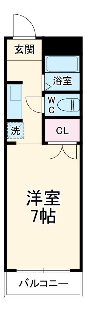 スウィート霞苑(ワンルーム/3階)の間取り写真