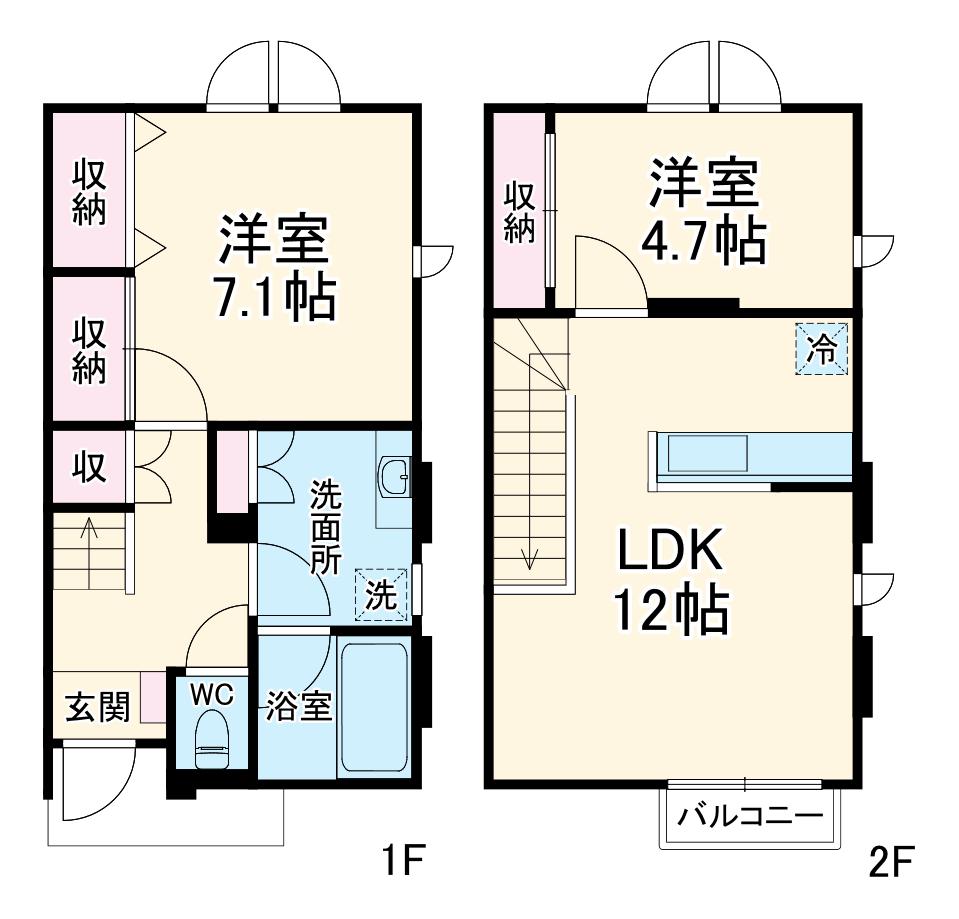 KUKKULA KURIYA(2LDK/1階)の間取り写真