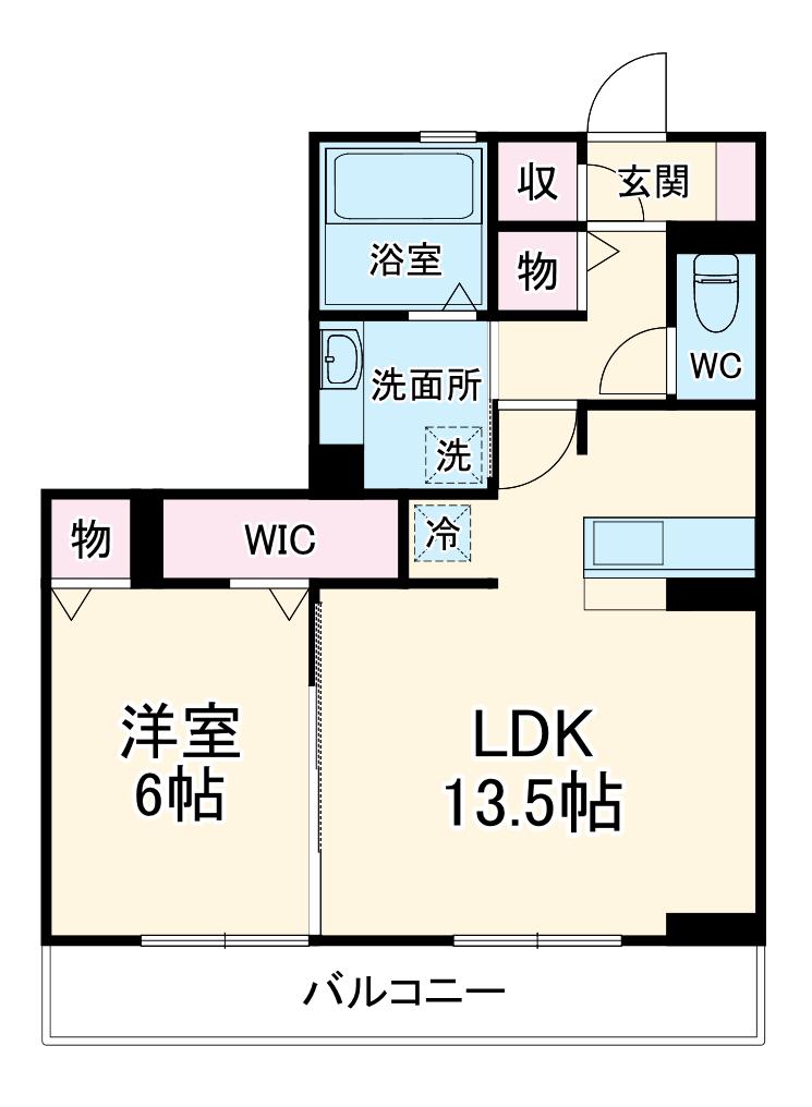メゾン鎌田Ⅱ(1LDK/3階)の間取り写真