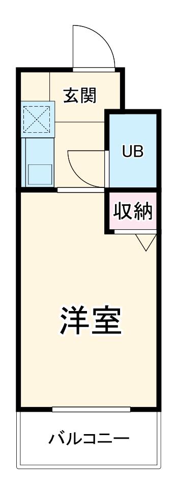 スカイコート宮崎台第3(ワンルーム/4階)の間取り写真