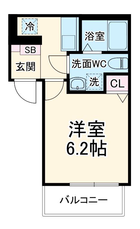 FT-KAMOI FLAT(1K/2階)の間取り写真