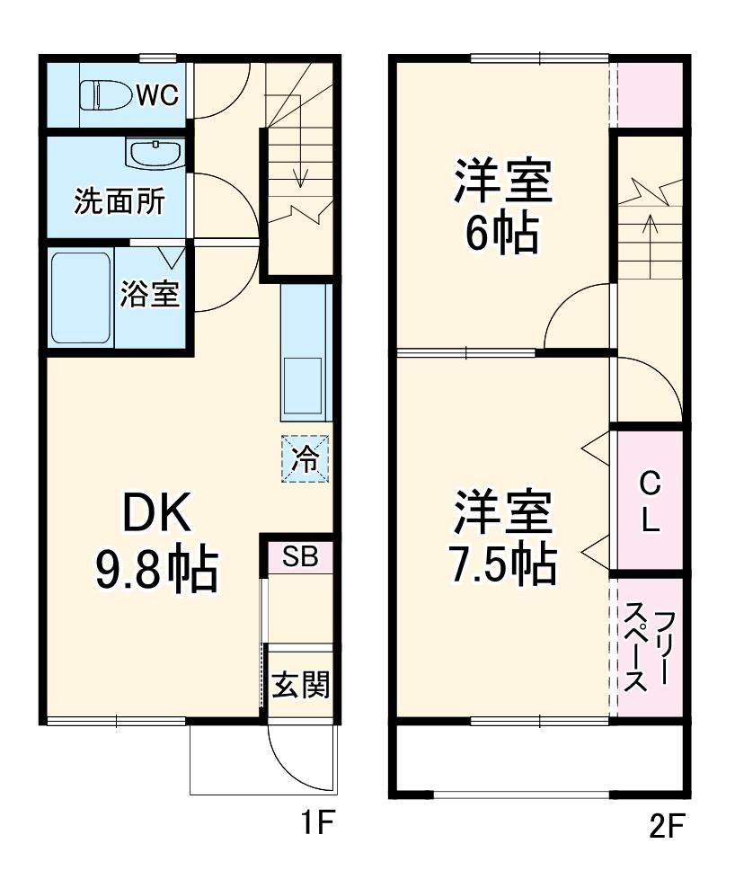 Maison Johonny(2LDK)の間取り写真