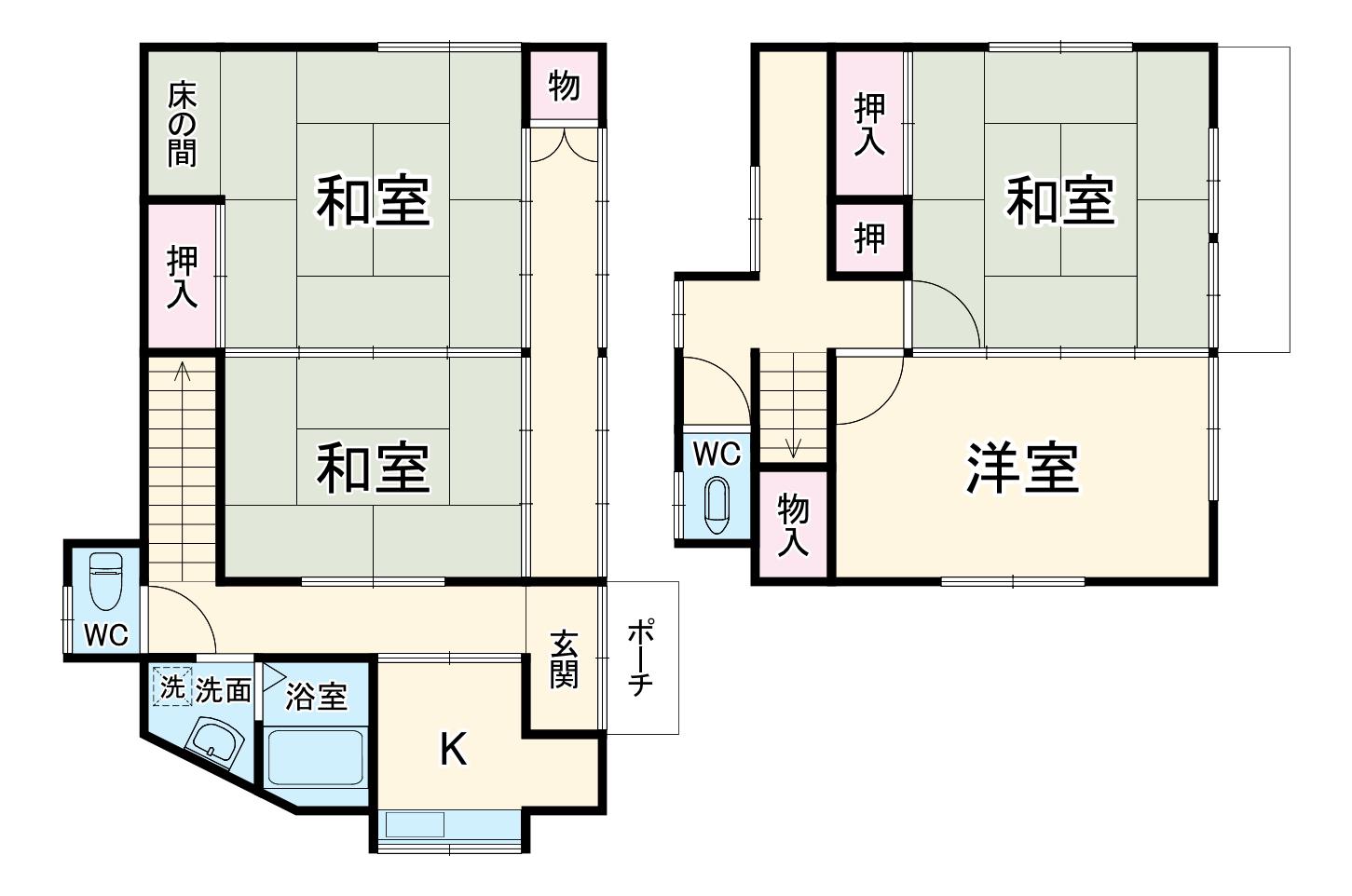 京浜急行電鉄本線 横須賀中央駅 徒歩6分 2階建 築57年(4DK)の間取り写真