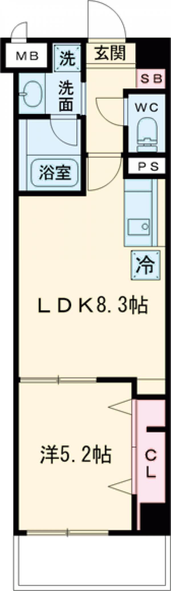 VORT中村ⅡRESIDENCE(1LDK/4階)の間取り写真