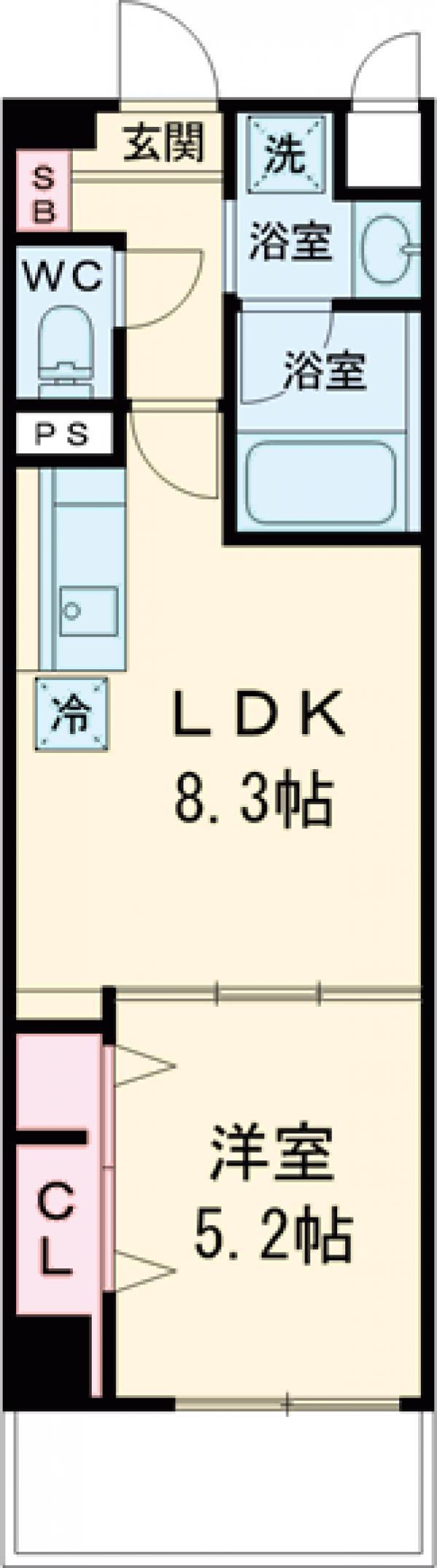 VORT中村ⅡRESIDENCE(1LDK/4階)の間取り写真