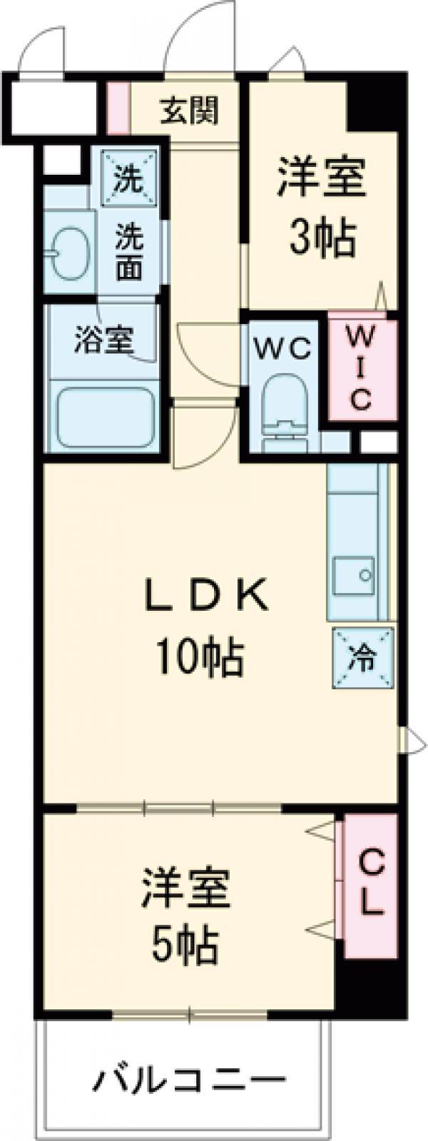 VORT中村ⅡRESIDENCE(2LDK/3階)の間取り写真