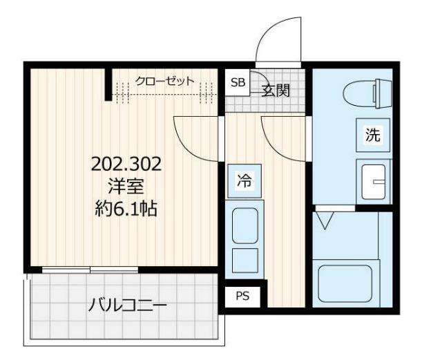 リオグレイス鴻巣(1K/3階)の間取り写真