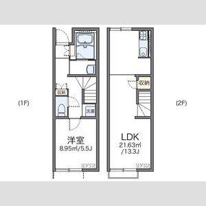 レオネクストあかり(1LDK/1階)の間取り写真