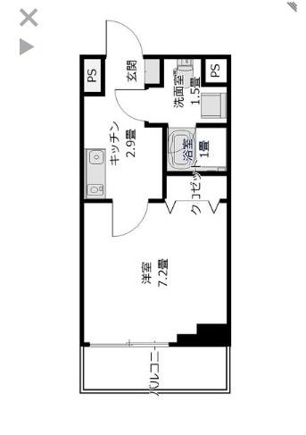 ASCENT Y 津田沼(1K/7階)の間取り写真