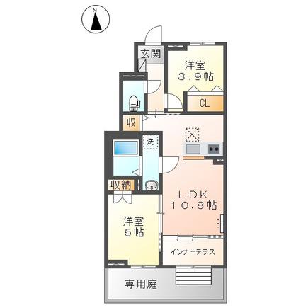 宇津木アパート工事(2LDK/1階)の間取り写真