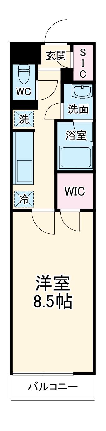 リブリ・川口元郷(1K/2階)の間取り写真