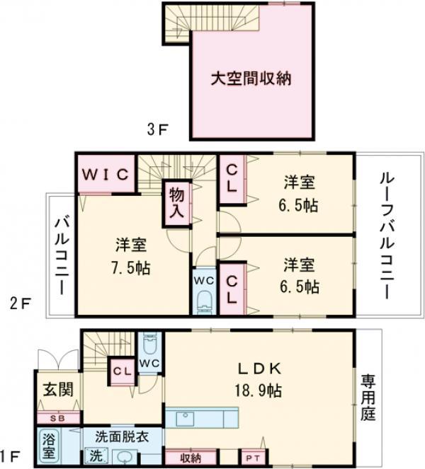 阪急電鉄嵐山線 嵐山駅(阪急) 徒歩2分 3階建 築2年(3SLDK)の間取り写真