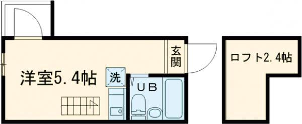 シンフォニア曳舟(ワンルーム/3階)の間取り写真