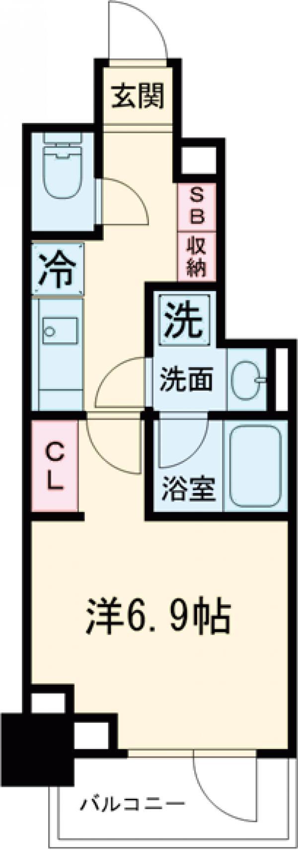 アーバンパーク高井戸(1K/7階)の間取り写真