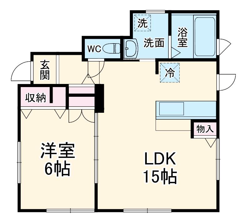 東武伊勢崎・大師線 谷塚駅 徒歩10分 3階建 築20年(1LDK)の間取り写真
