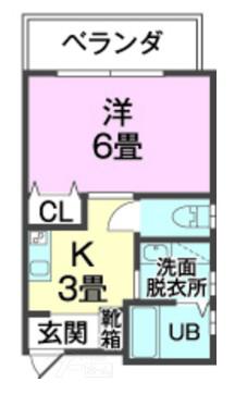AXIS COURT真嘉比(1K/4階)の間取り写真
