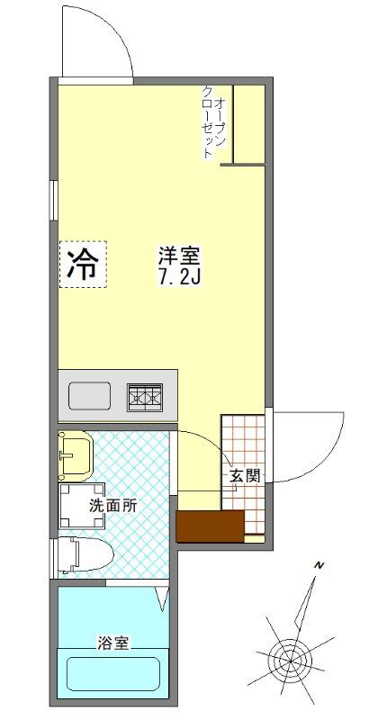 光が丘AP(ワンルーム/2階)の間取り写真