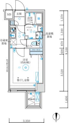 MAXIV練馬TRE(1K/3階)の間取り写真