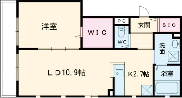 LIMONE(1LDK/1階)の間取り写真