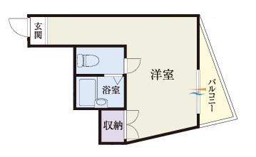 BCASA鶴巻温泉ⅡRE-BORN(ワンルーム/3階)の間取り写真
