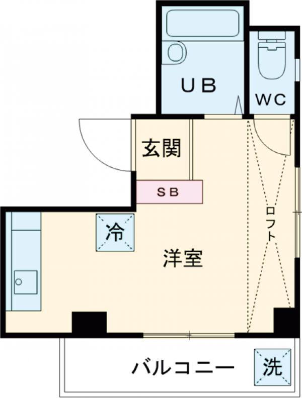草間ビル(ワンルーム/3階)の間取り写真