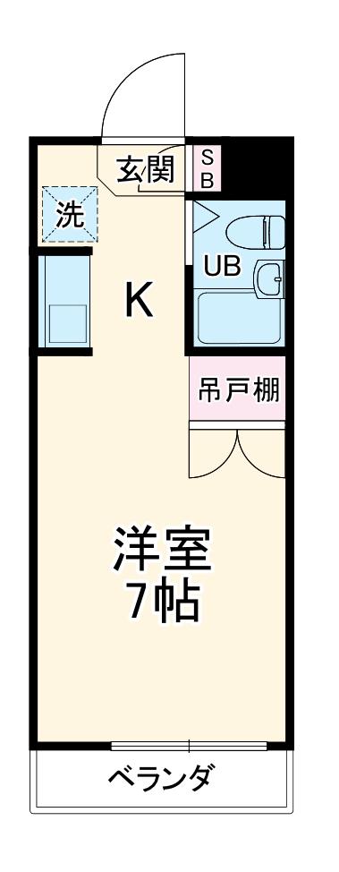 コピ坂戸Ⅱ(ワンルーム/3階)の間取り写真