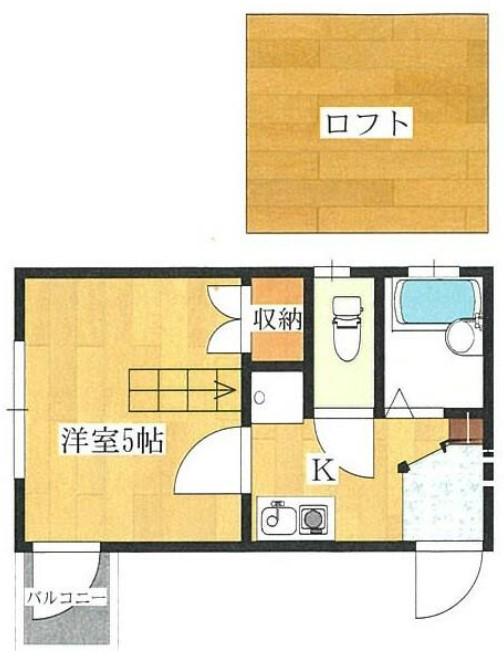 コンフォート赤羽(1K/2階)の間取り写真