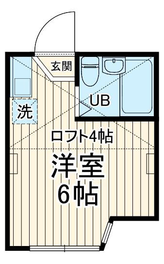 ユナイトさくらニコル・バーンズ(ワンルーム/1階)の間取り写真