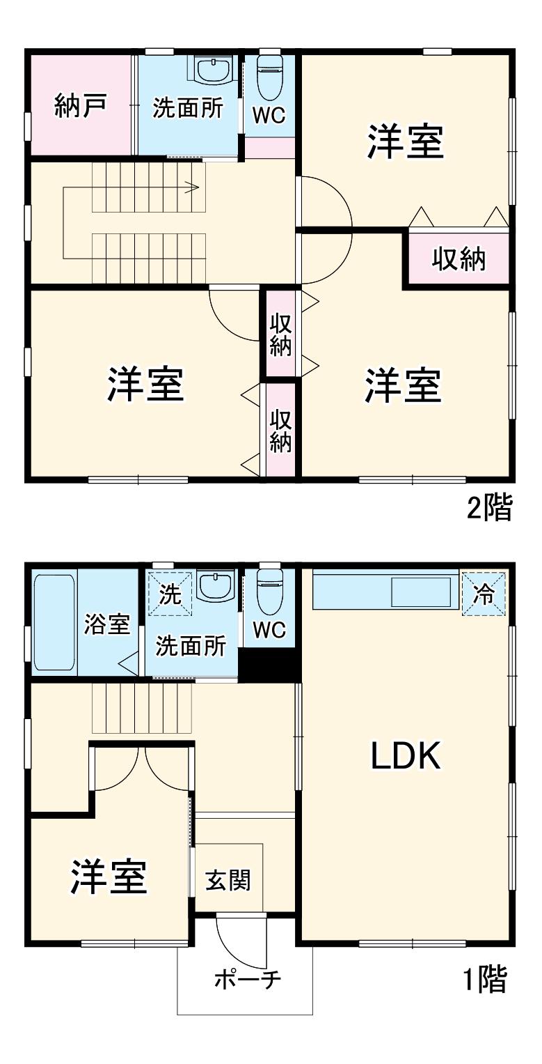 西武鉄道狭山線 下山口駅 徒歩13分 2階建 築5年(4LDK)の間取り写真