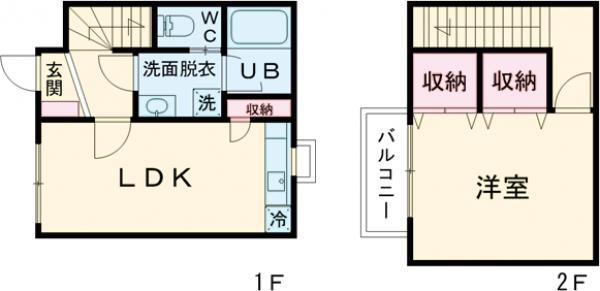 ベルウッドⅠ(1LDK)の間取り写真