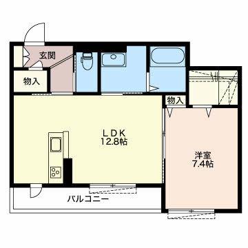 メゾン・グレイス(1LDK/1階)の間取り写真